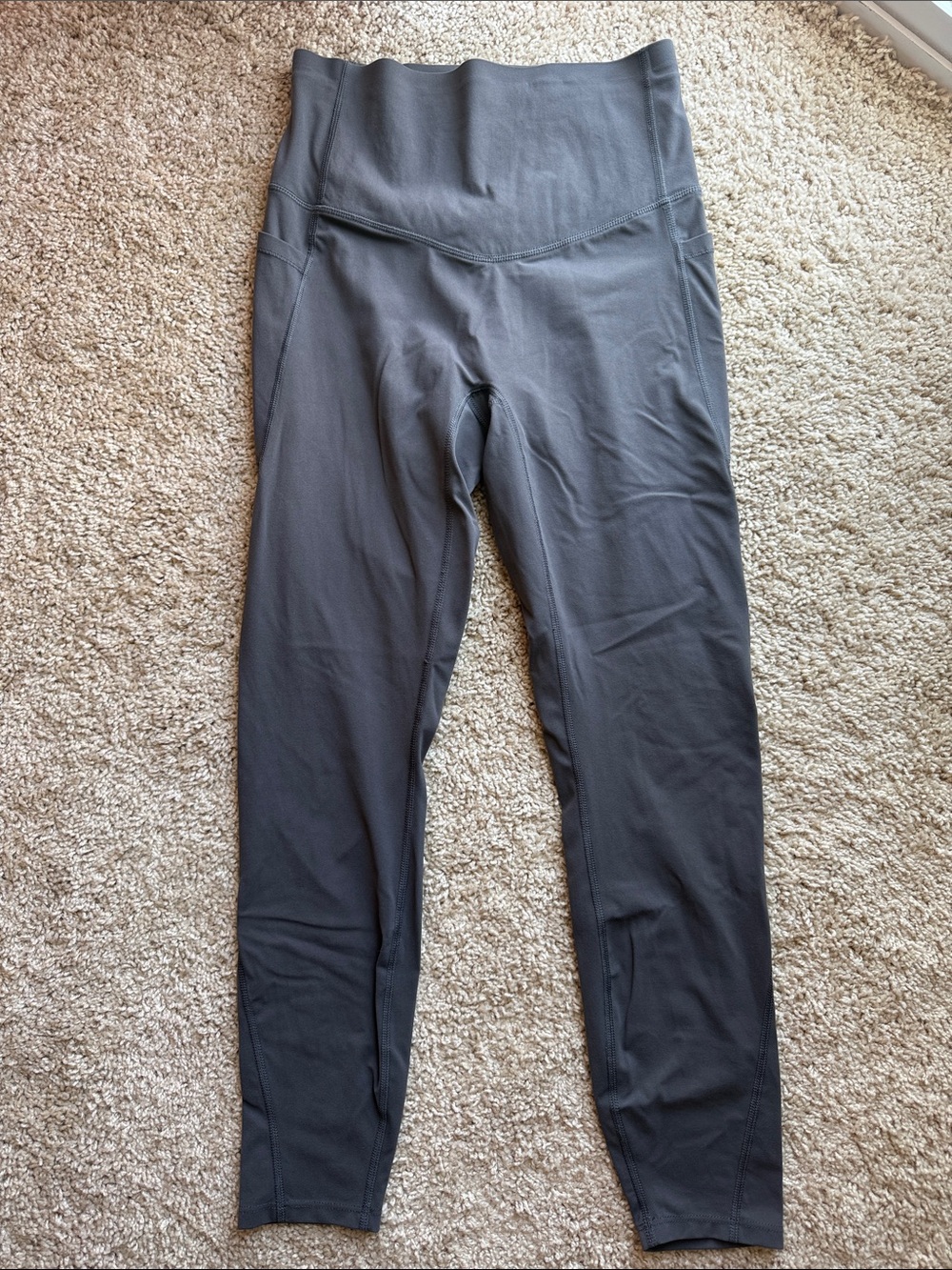 Halara High-Waist Seam Detail Leggings - Charcoal Gray